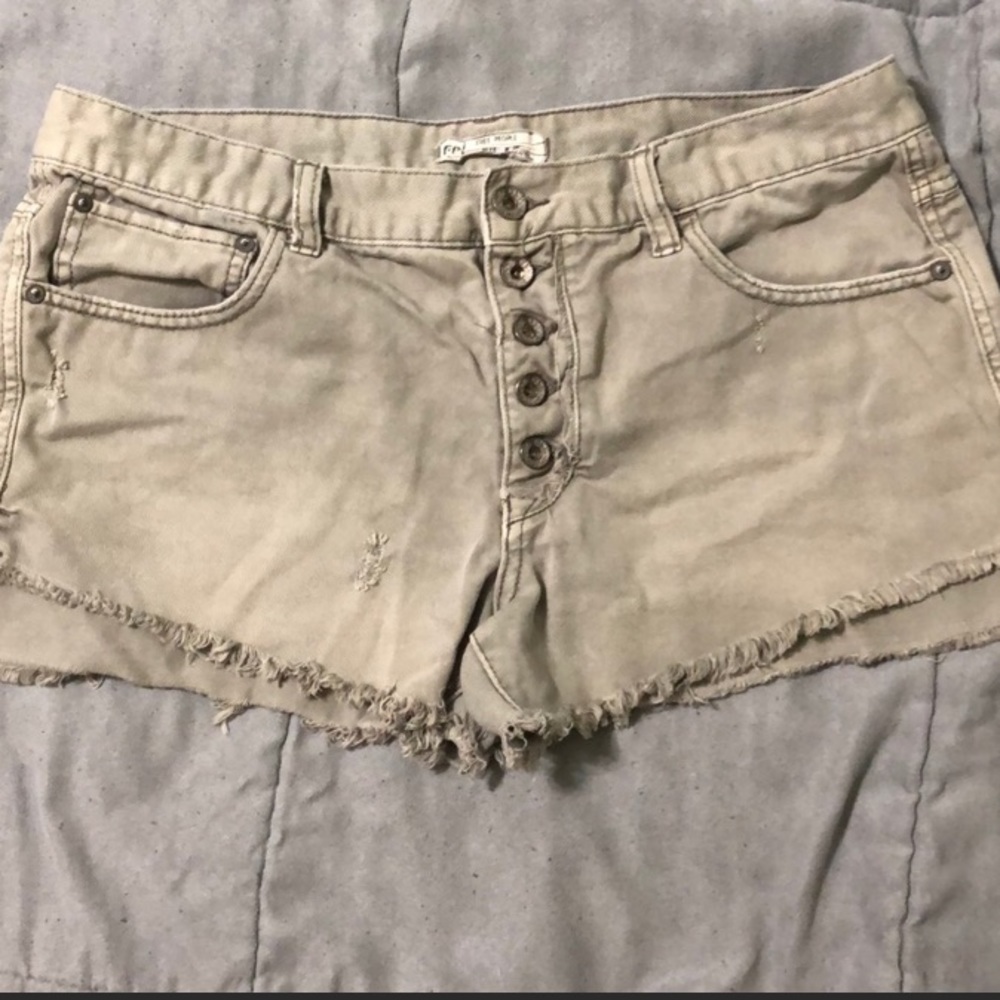 Light olive green free people shorts